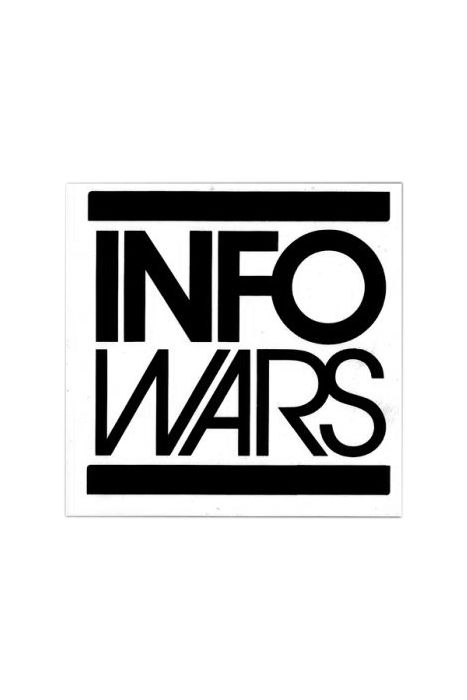 Infowars Small Square White Logo Sticker